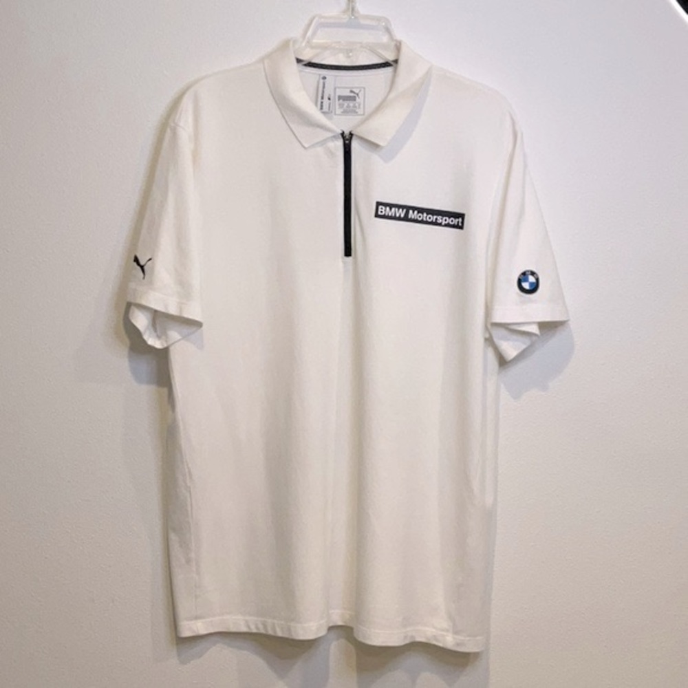 BMW x PUMA Polo Shirt quarter zip short sleeve men’s size XL